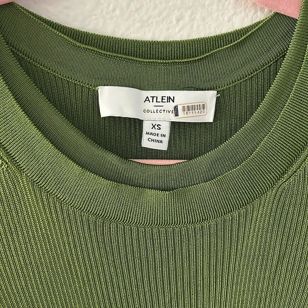 Atlein Collective Green Knit Midi Dress, RTR - Picture 7 of 11